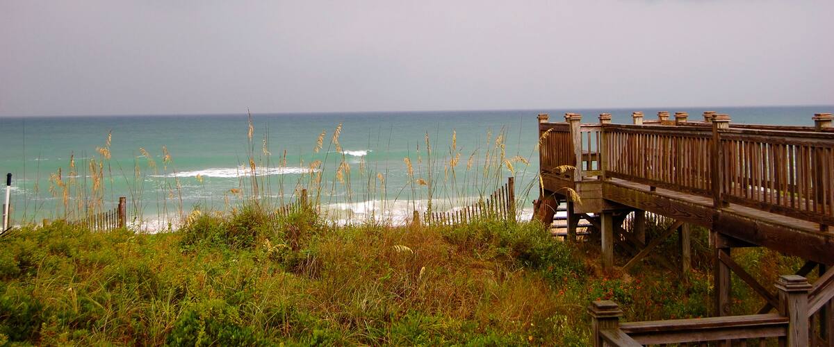 East coast beach just before a storm