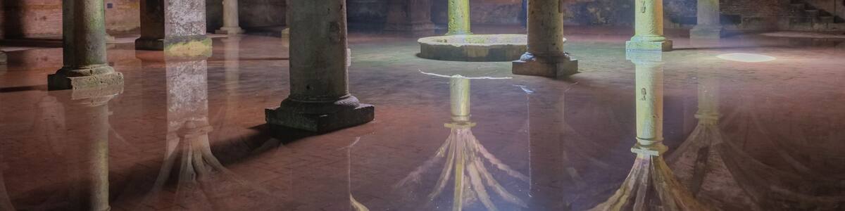 Ancient Portuguese cistern in the Mazagan. El Jadida city , Morocco.