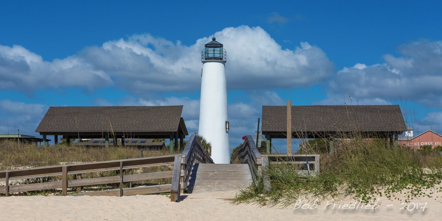 The lighthouse on Saint George Island Florida