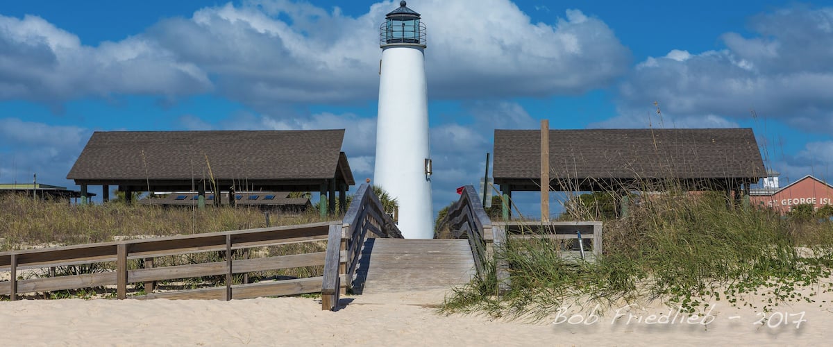 The lighthouse on Saint George Island Florida