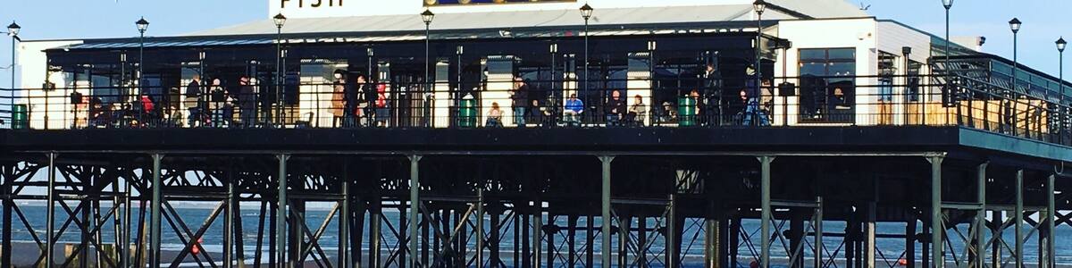 Traditional pier in the glorious winter sun