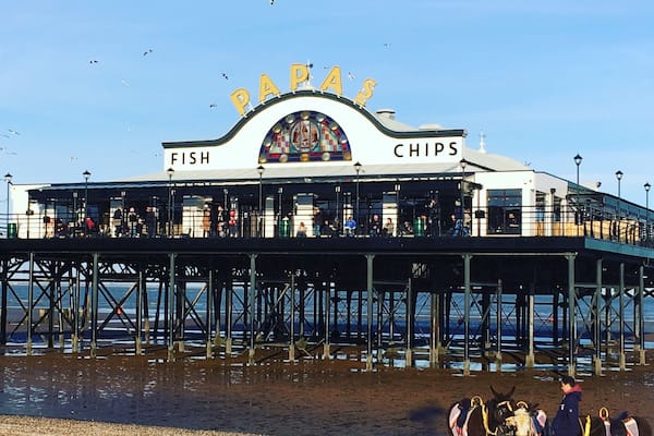 Traditional pier in the glorious winter sun