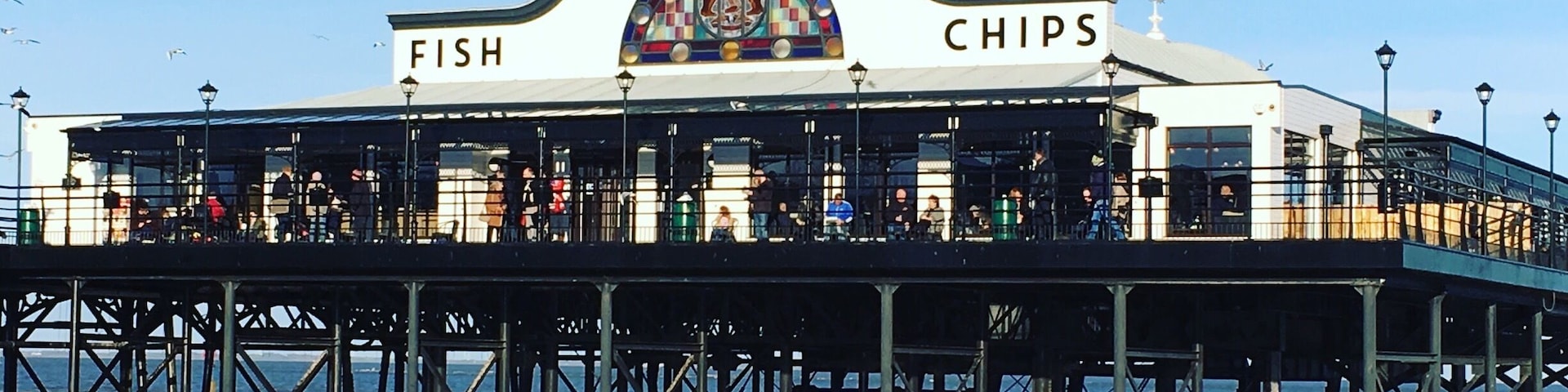 Traditional pier in the glorious winter sun