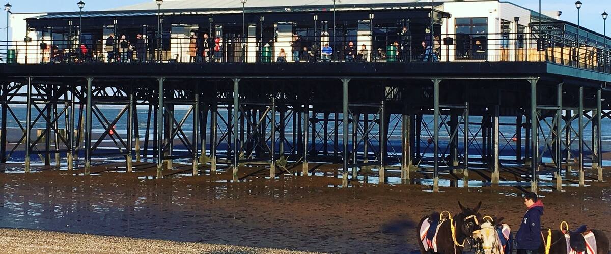 Traditional pier in the glorious winter sun