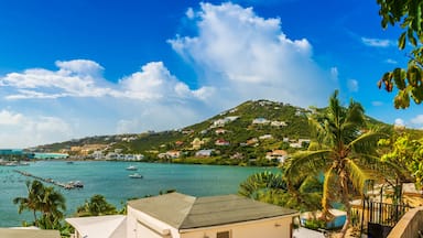 Panorama of Orient Pond on the island of Saint Martin in the Caribbean