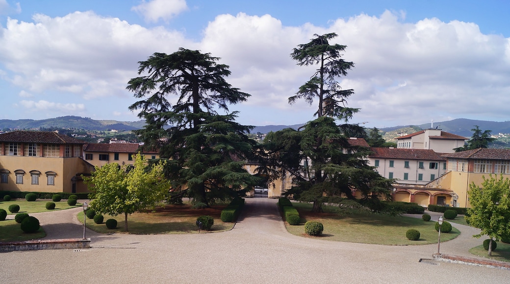 Garden of Medici Villa in Poggio a Caiano, Tuscany, Italy