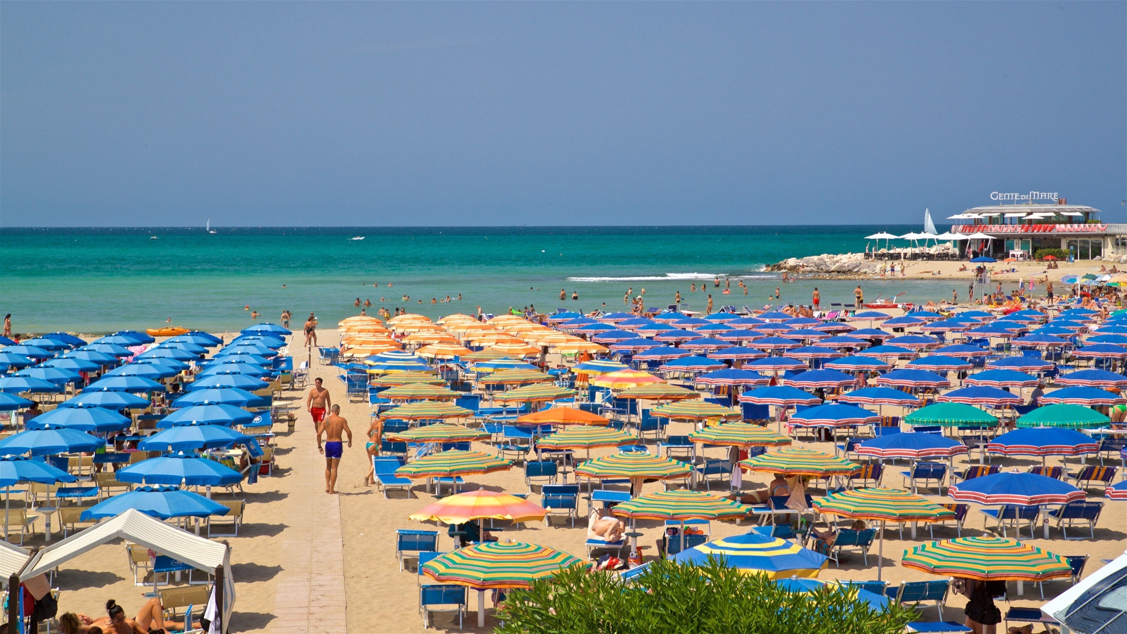 Cattolica which includes a sandy beach and general coastal views