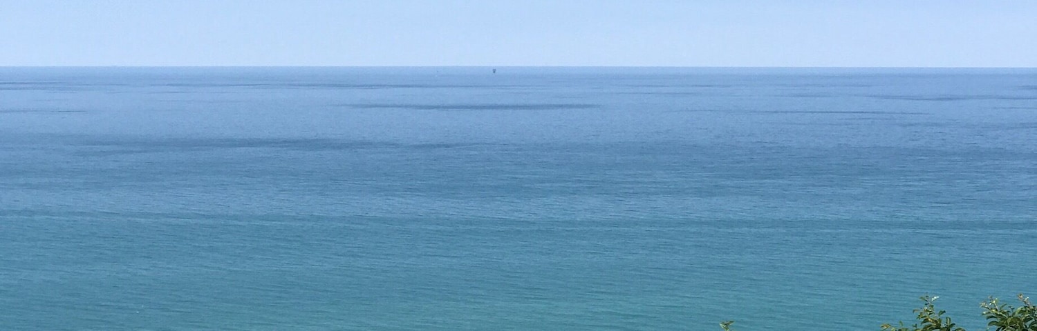 Along the green coast road nearby Gabicce Mare, The Marche, Italy