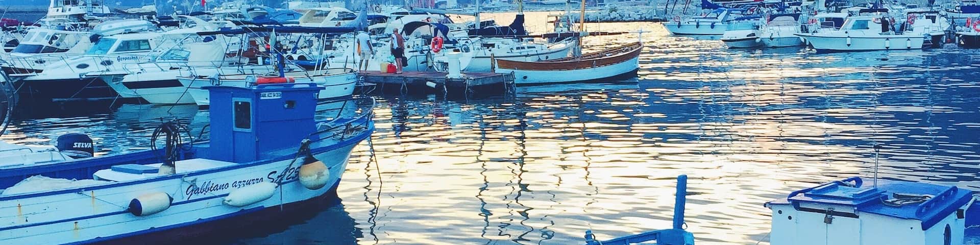 View from on port of Salerno, Italy, on the Amalfi Coast at sundown. Everything was covered in a blue hue. @gadinote and I stayed in a small town called Cava Di Terreni to cut costs on our travels (surprise surprise : the beauty of the Amalfi Coast is not for free). To access Positano, Capri and many other beaches catch the bus from Cava to Salerno and take one of the many ferries to your destination! Make sure you know the return times (although I wouldn't complain about getting stranded in this beautiful part of the world)