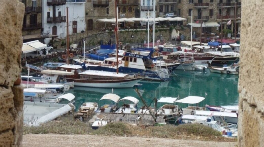 From Kyremia Castle or Girne since this is the Turkish (occupied) side of north Cyprus