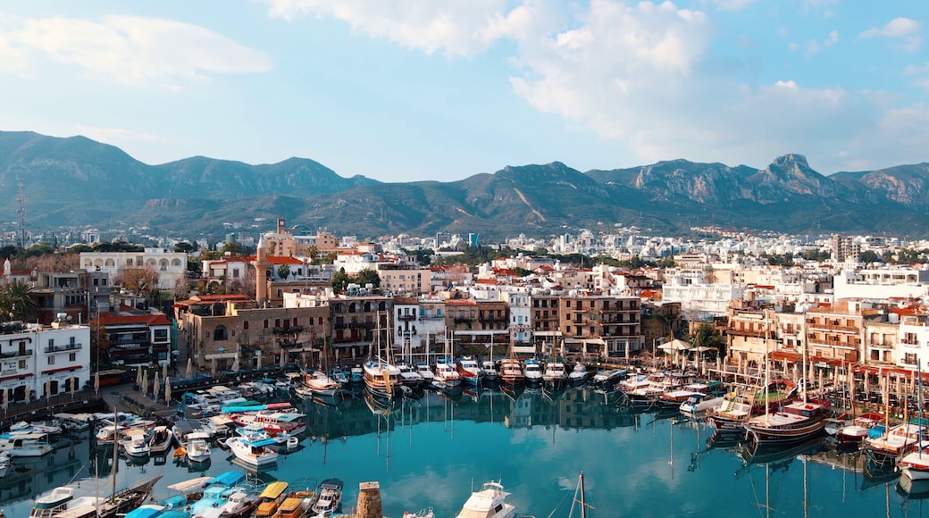 Kyrenia Castle medieval building and historical old harbour in Kyrenia, North Cyprus