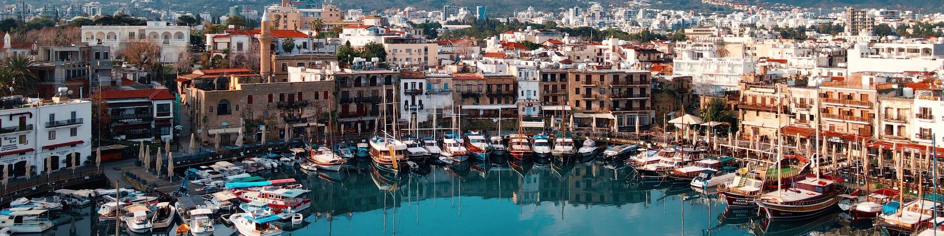Kyrenia Castle medieval building and historical old harbour in Kyrenia, North Cyprus