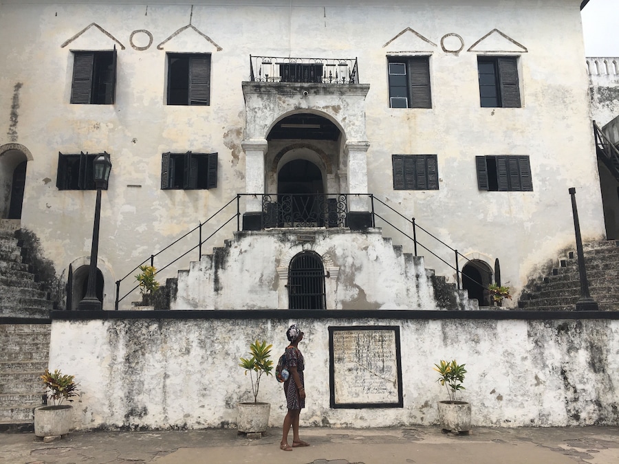 Elmina Castle was built by the Portuguese in Cape Coast, Ghana in the 1400s to ship africans during the slave trade. Many left their homeland through this castle and sadly, never returned. It now stands as a historical museum open to the public. #culture #ghana #travel