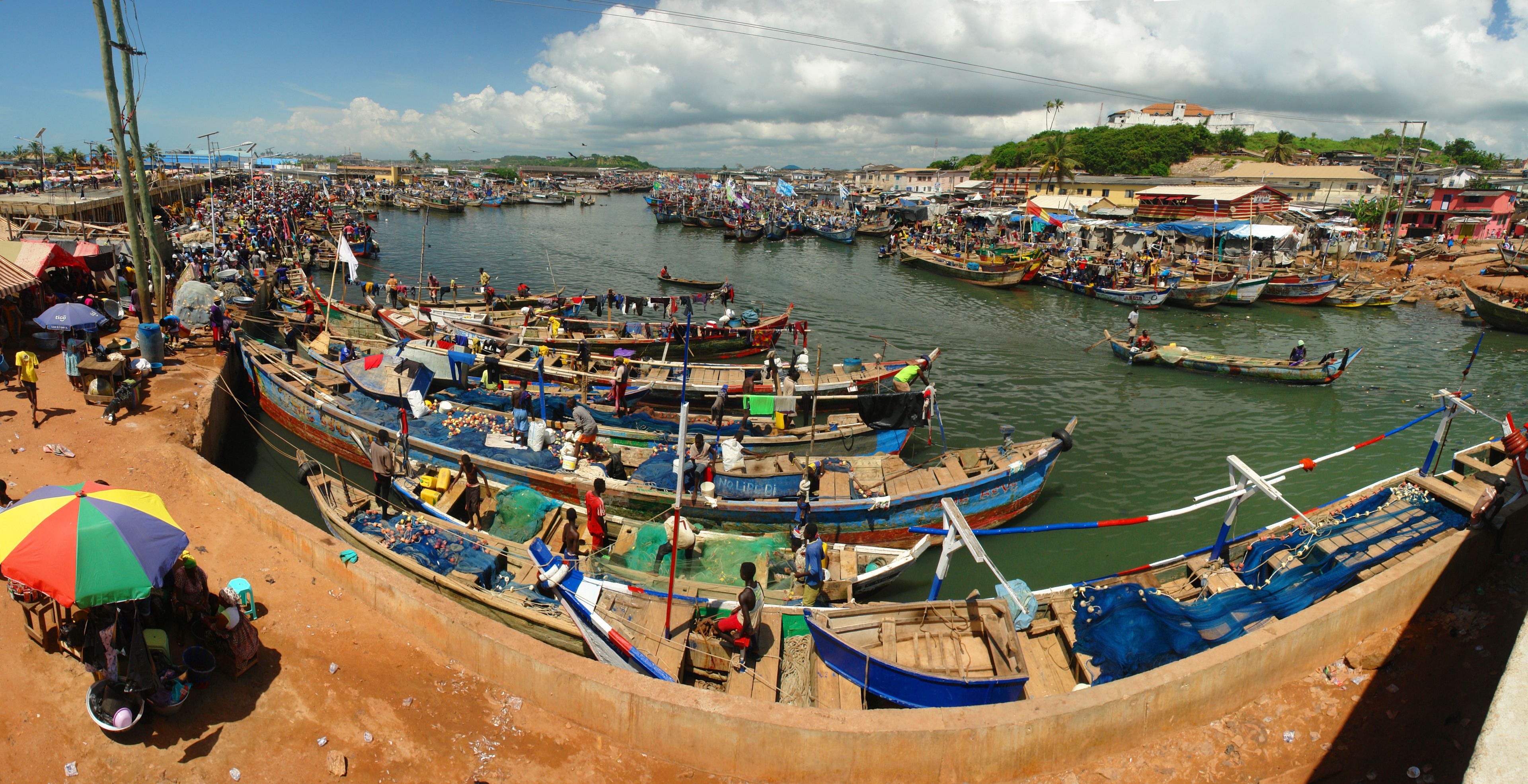 Elmina fishing fleet in Ghana
