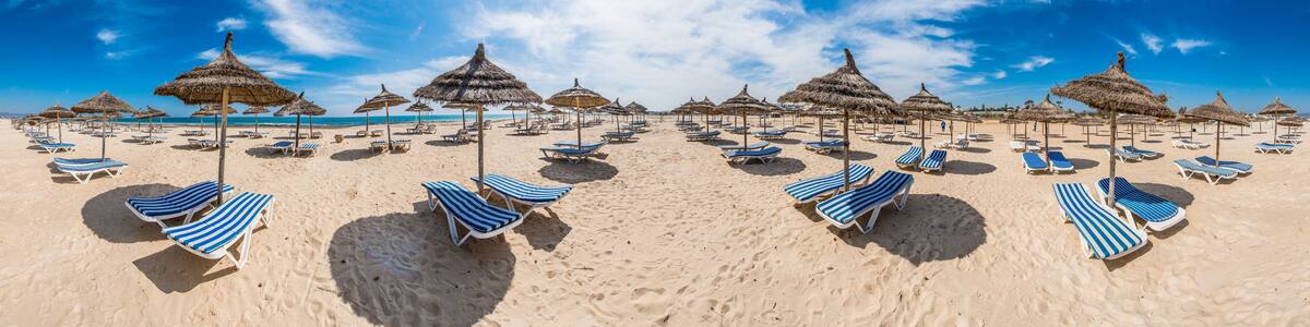 Tunisia sunny beach in northern Africa