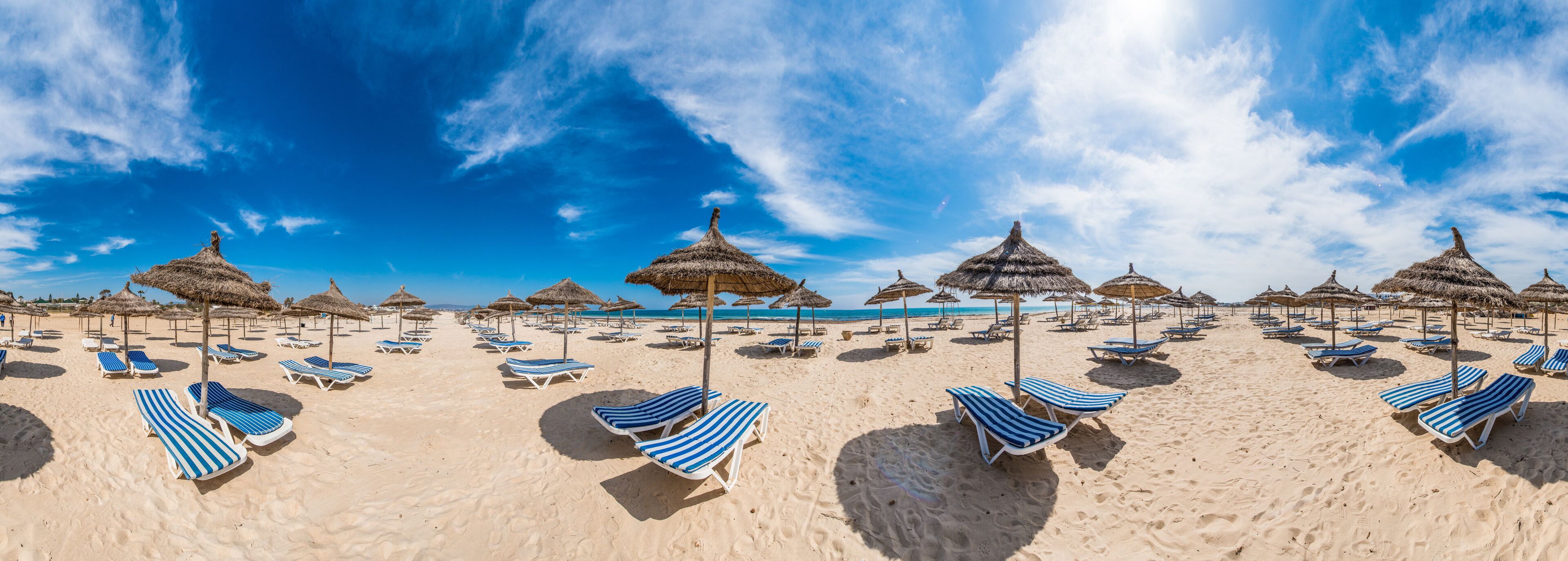 Tunisia sunny beach in northern Africa