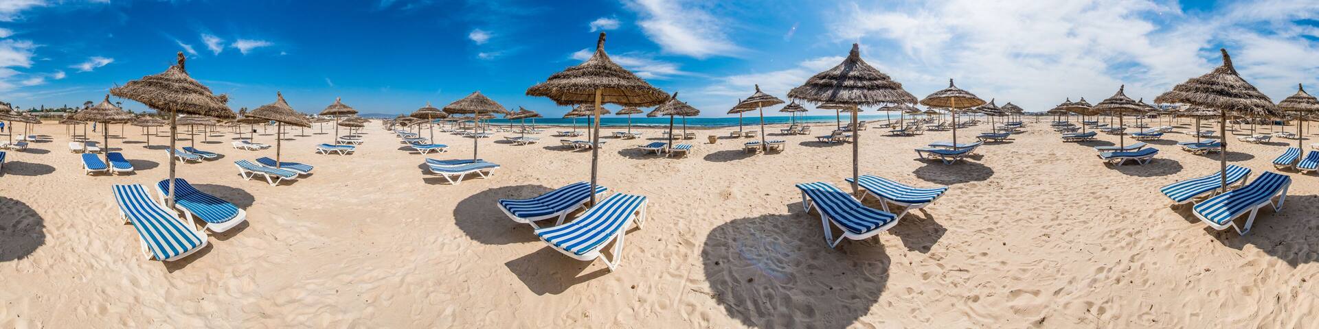 Tunisia sunny beach in northern Africa