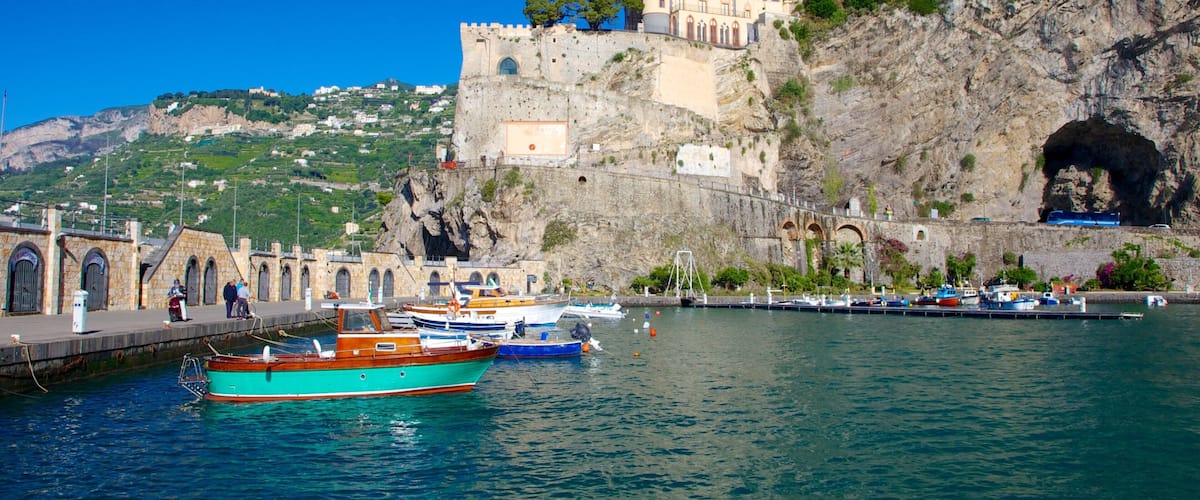 Maiori featuring boating, a coastal town and general coastal views
