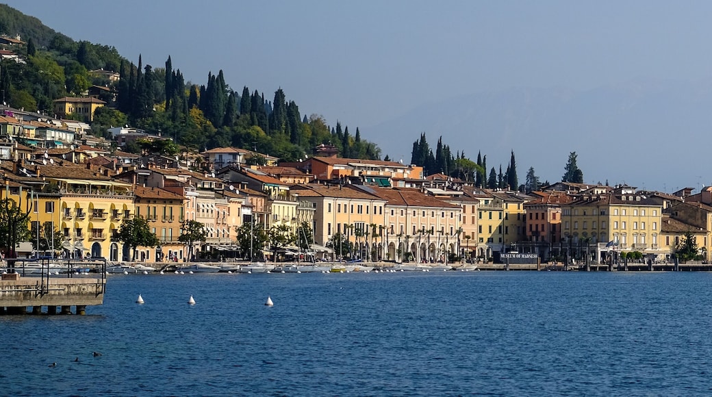 Landscape in Salò on Lake Garda in the province of Brescia, Lombardy - Italy. August 2018
