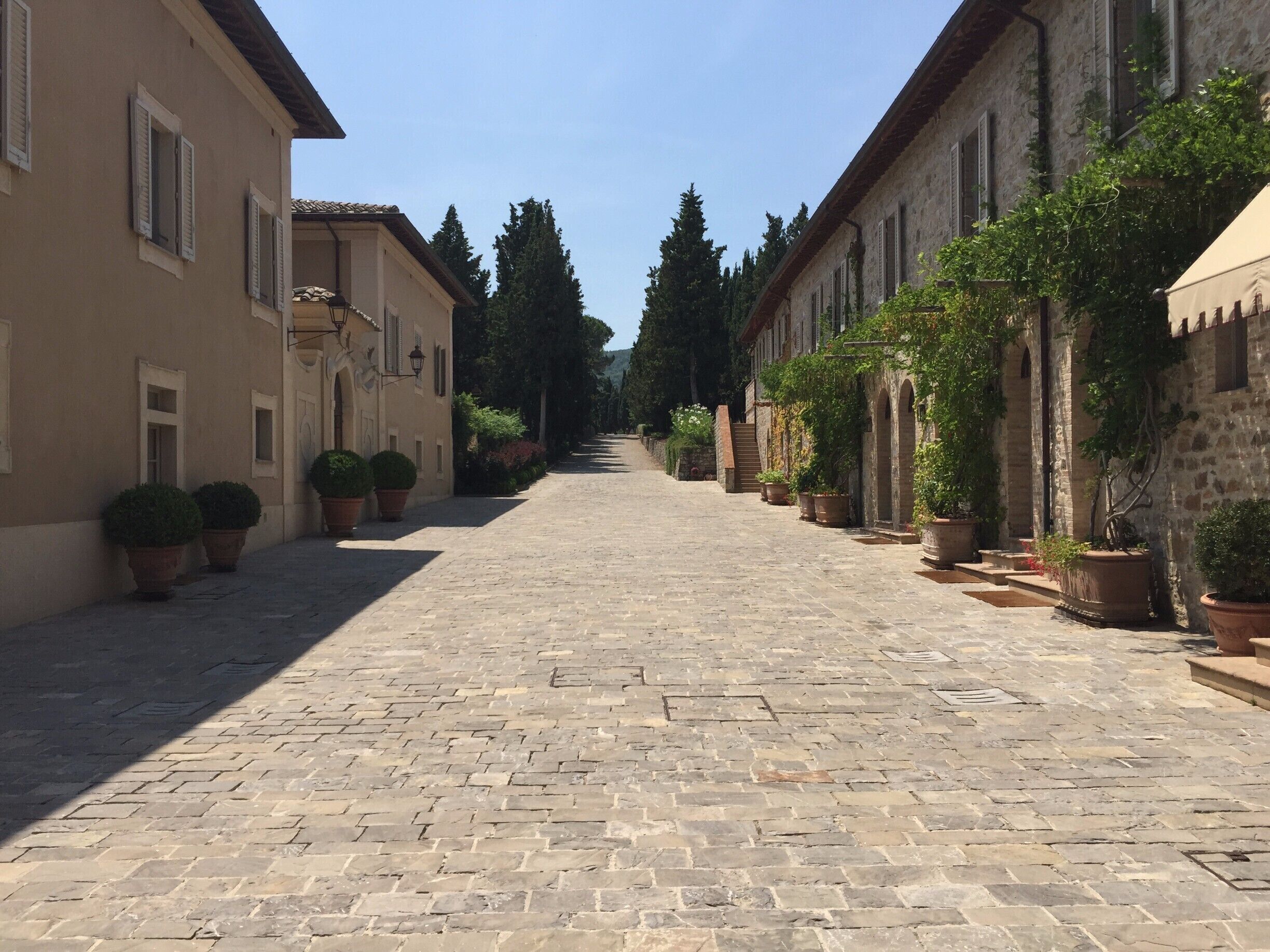 Main pedestrian walkway through the property (was originally a small hill-town). This place is so beautiful.