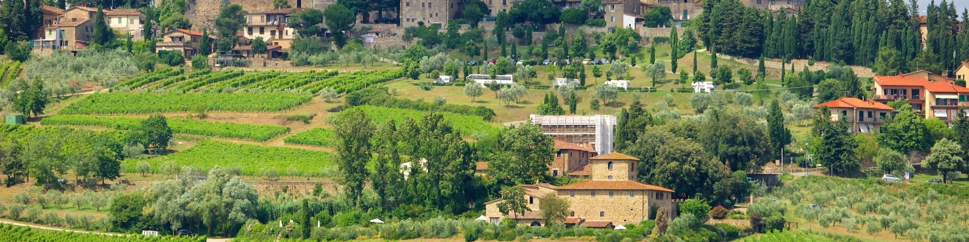 Panzano in Chianti welches beinhaltet historische Architektur und Kleinstadt oder Dorf