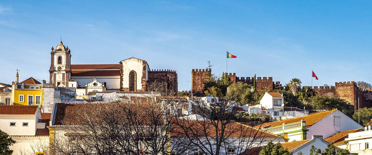 Silves Castle in the South of Portugal in the Algarve region