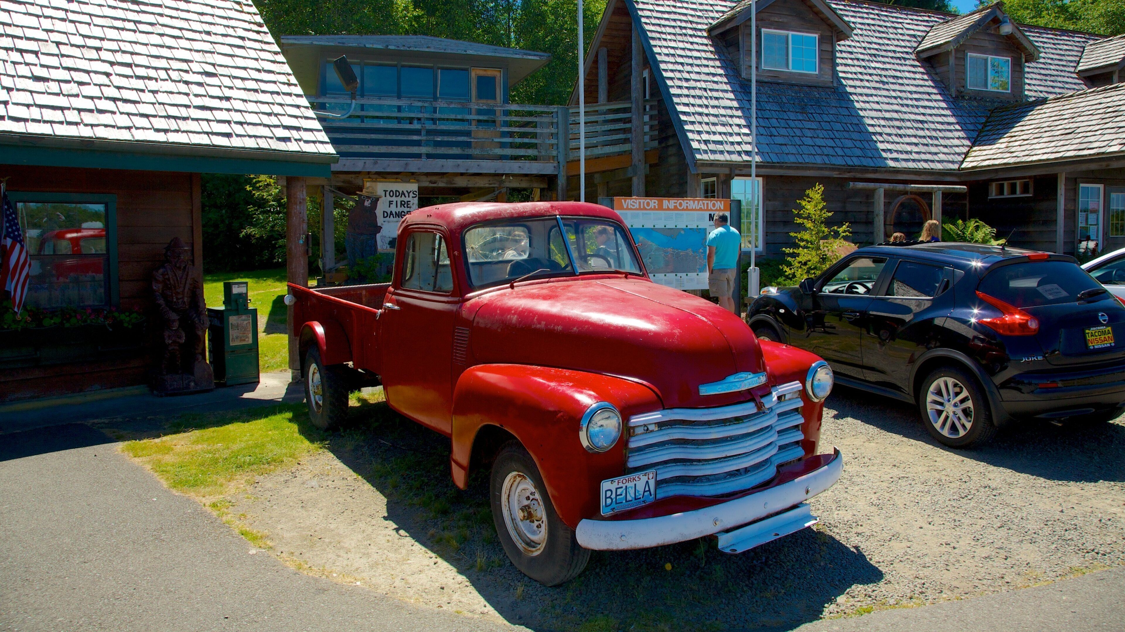 Forks featuring a small town or village and a house