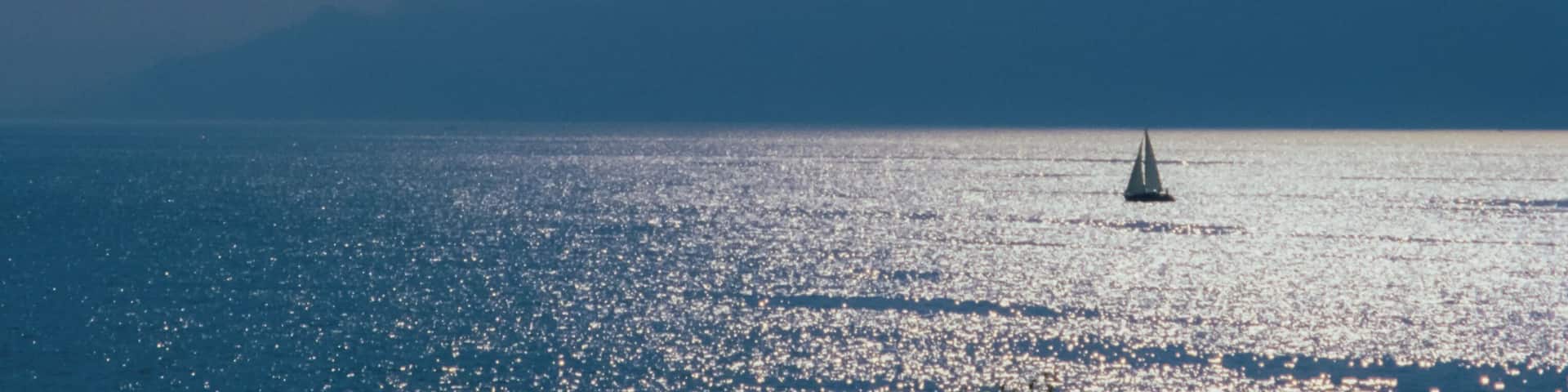 Sailboat on Lake Garda.