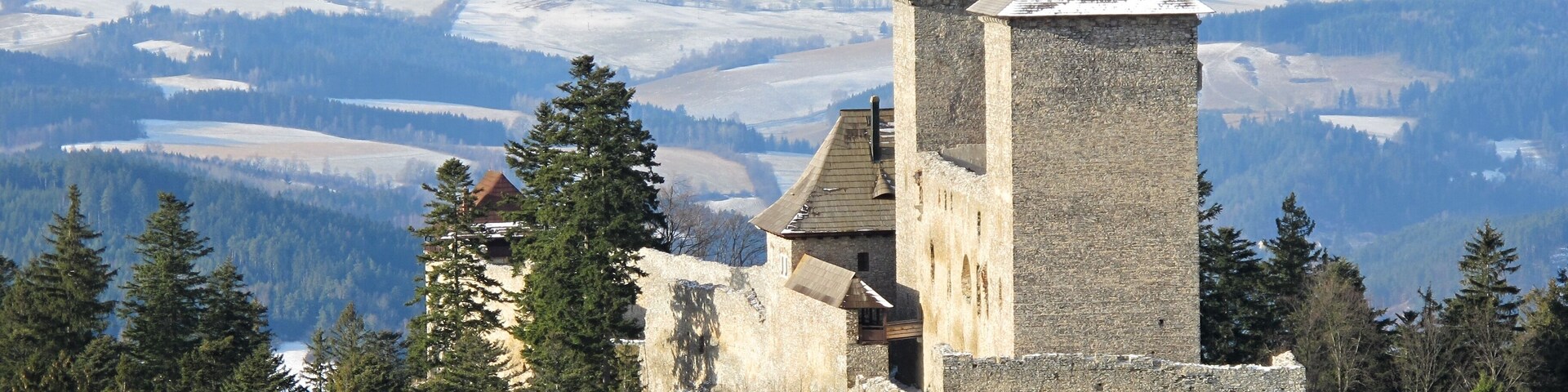 Kašperk Castle near Kašperské Hory; nature park Kašperská vrchovina, Klatovy District in Czech Republic