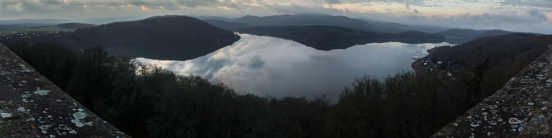 edersee germany panoramic view in the winter