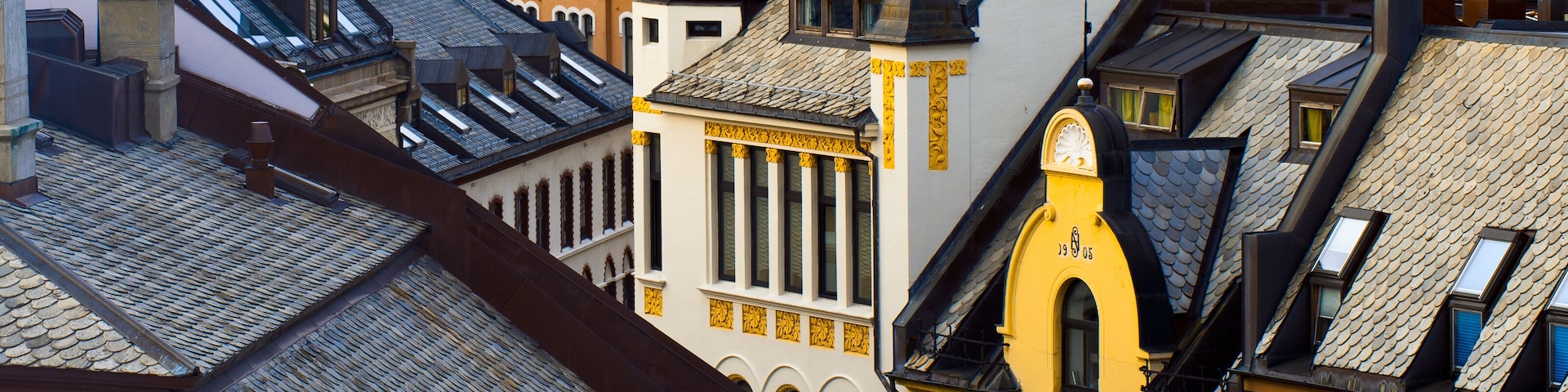 Alesund roofs, Norway; Shutterstock ID 272743520