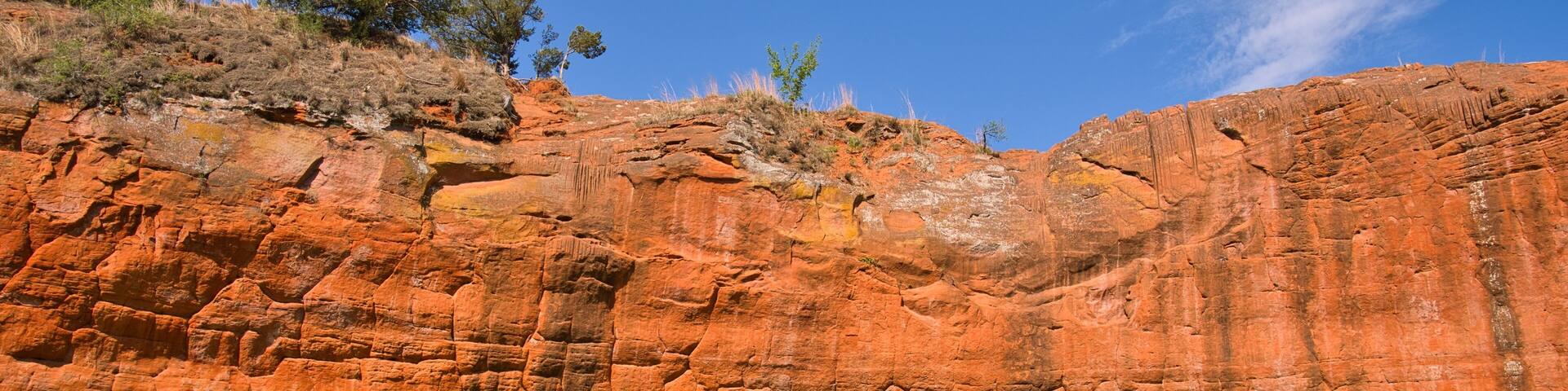 Lake at Red Rock Canyon State Park (SP) in the State of Oklahoma, USA