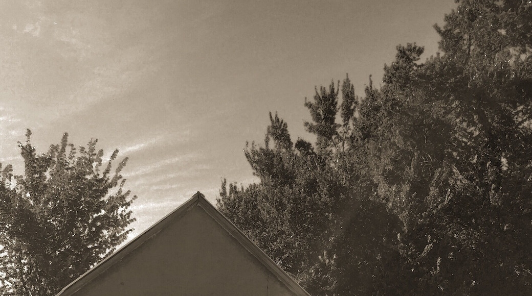 I walked around inside since the door was open. Looked pretty creepy and old.