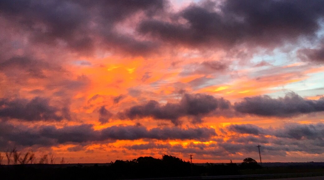 Just another amazing sunrise in Oklahoma! This was taken near Sugar Creek Casino, Hinton, Oklahoma.