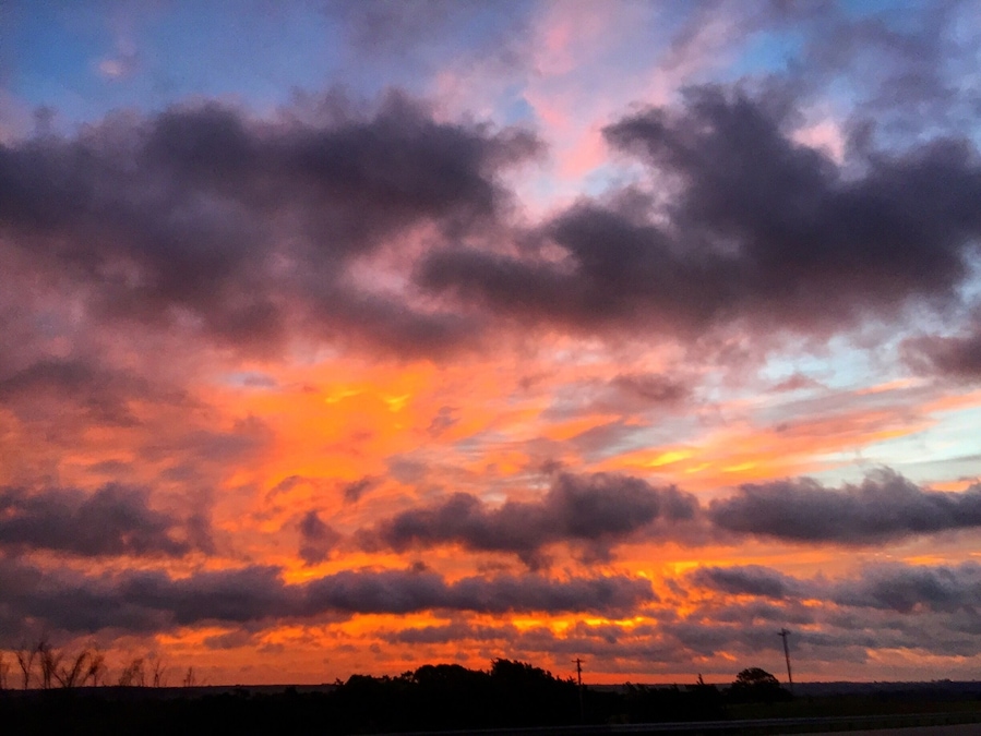Just another amazing sunrise in Oklahoma! This was taken near Sugar Creek Casino, Hinton, Oklahoma.