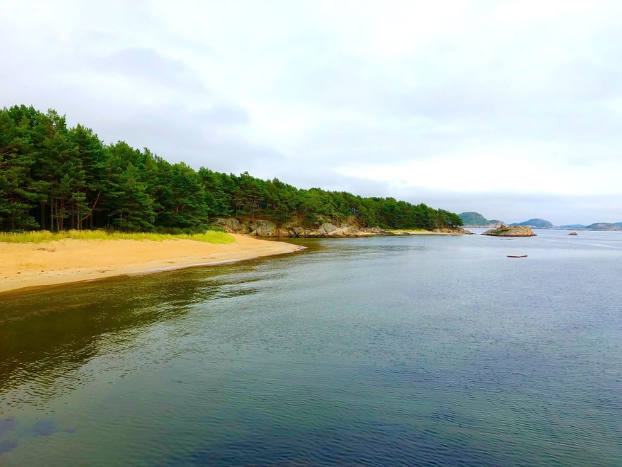 One of many beautiful beaches at the coast.