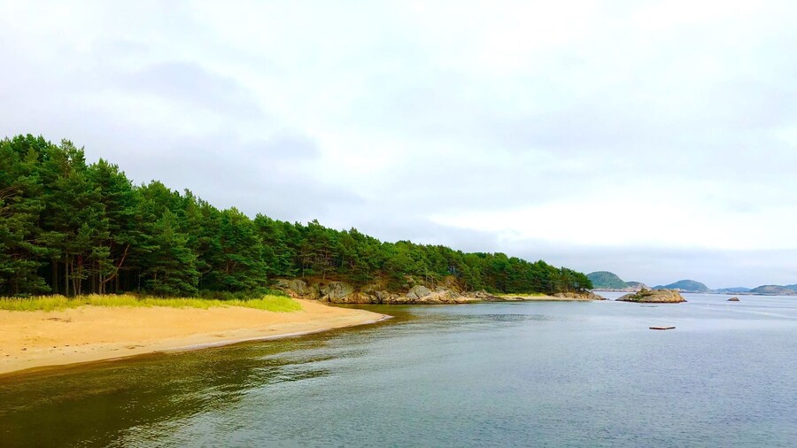 One of many beautiful beaches at the coast.