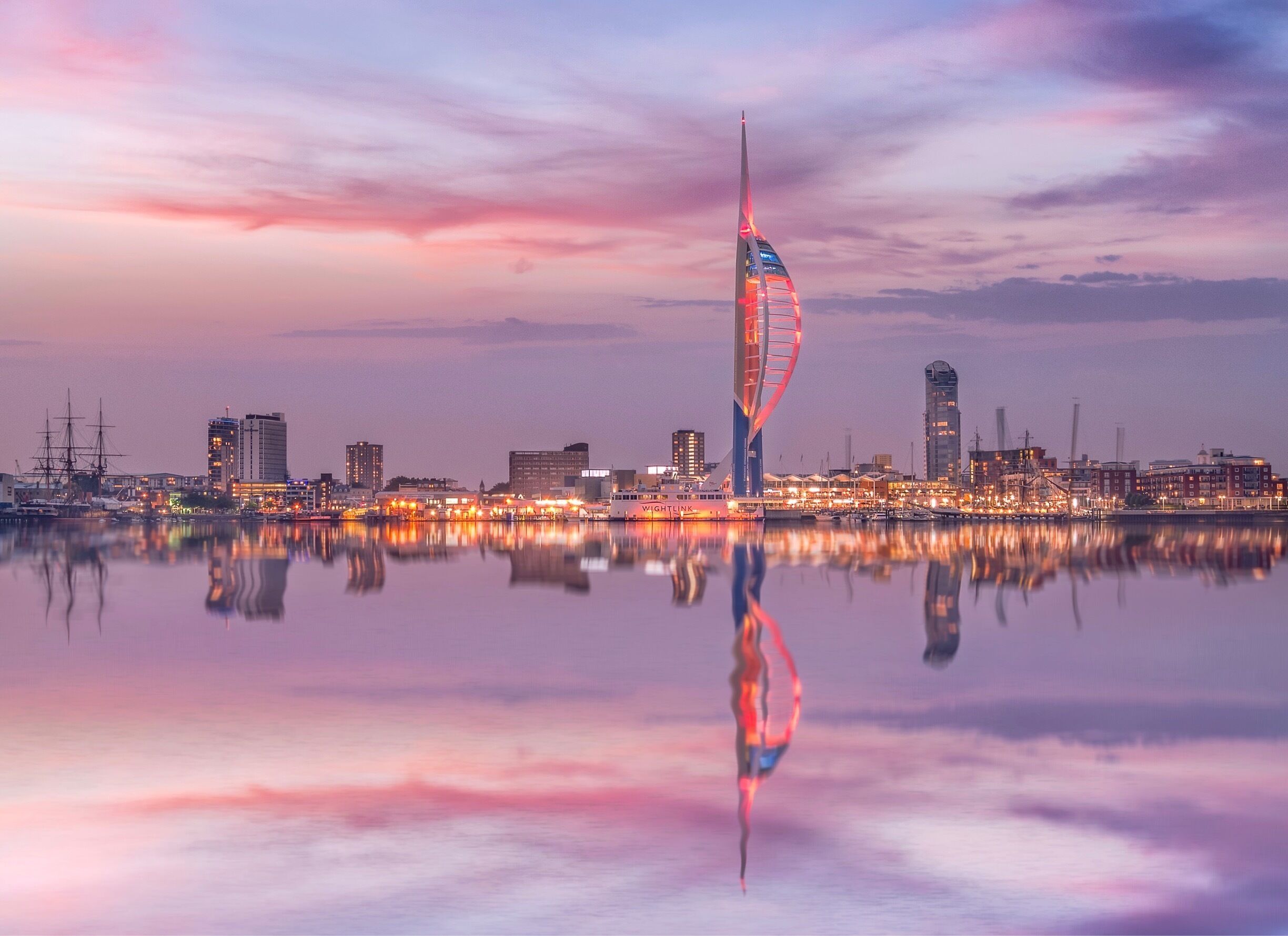 Portsmouth during magic blue hour. #BVSBlue
