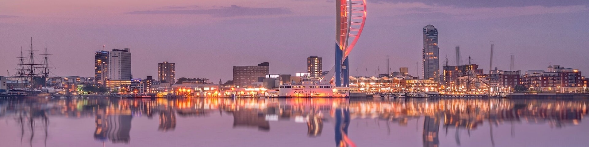 Portsmouth during magic blue hour. #BVSBlue