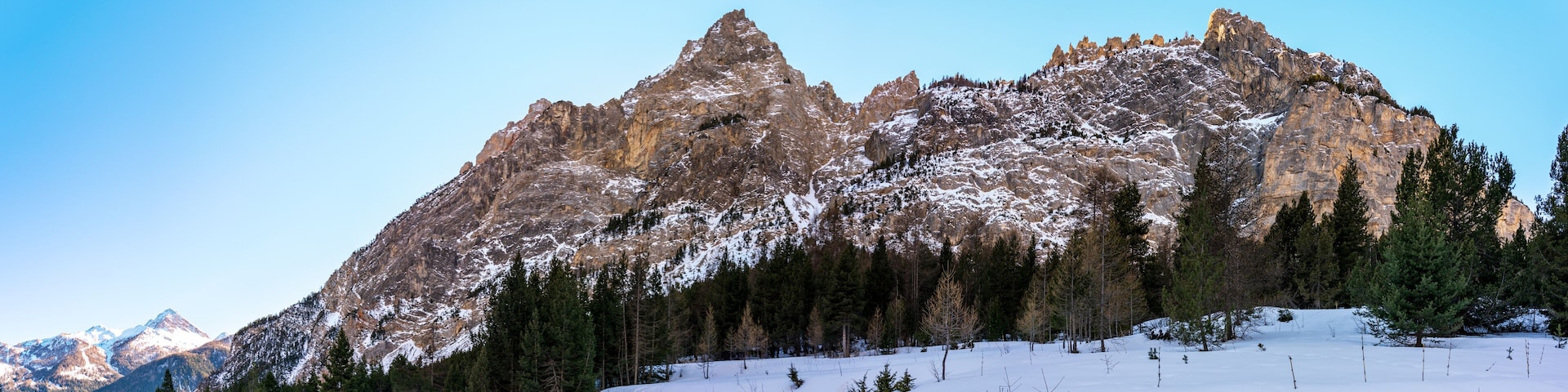 Vallée Étroite at the border of Italy and French. Amazing landscape in daylight