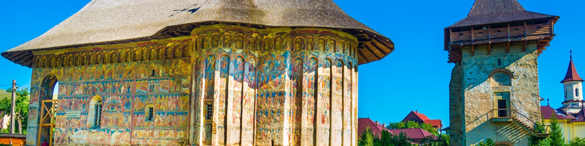 Gura Humorului monastery, christian orthodox church, Moldavia, Bucovina, Romania