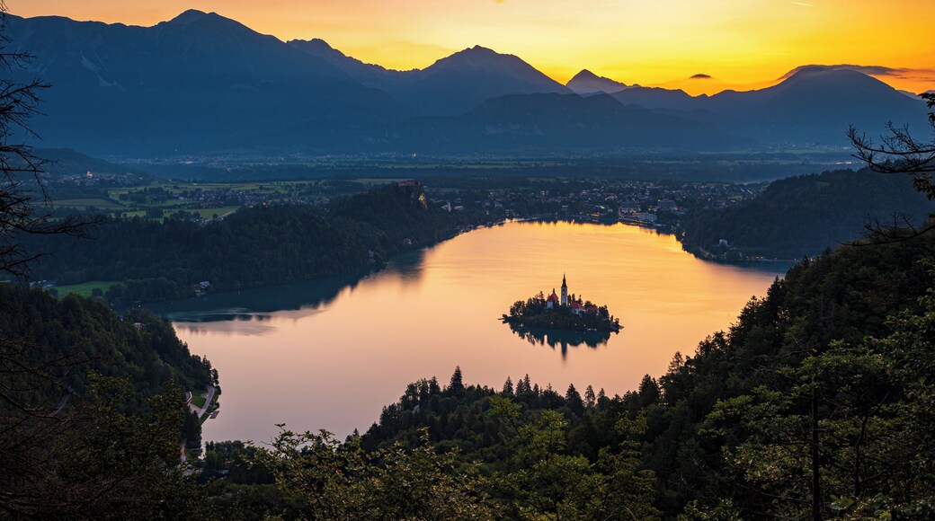 Lake Bled about 30 minutes before sunrise.