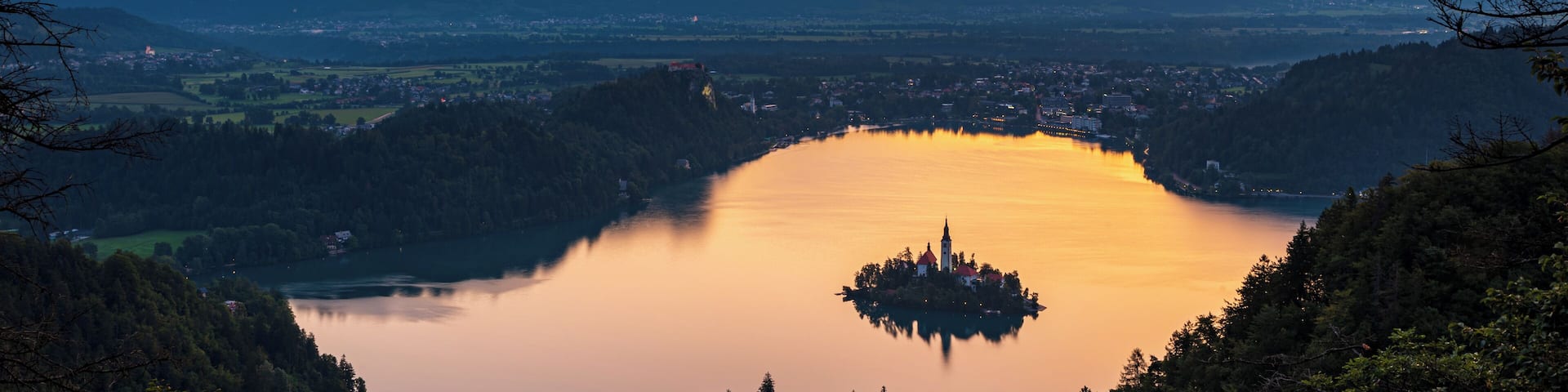 Lake Bled about 30 minutes before sunrise.