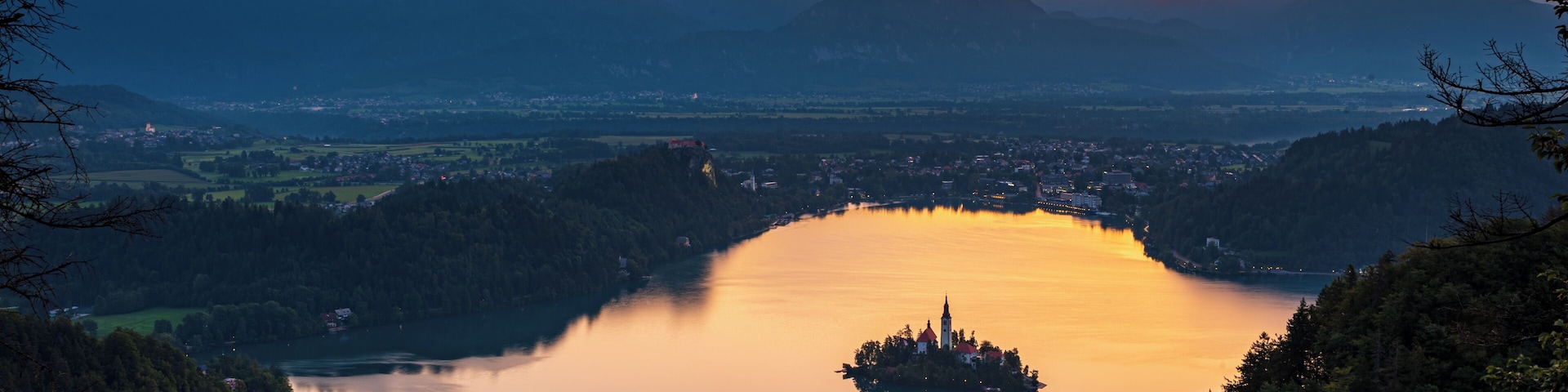 Lake Bled about 30 minutes before sunrise.