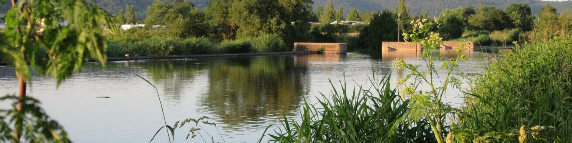 Blick über die Werra zum Werrawehr - Eschwege