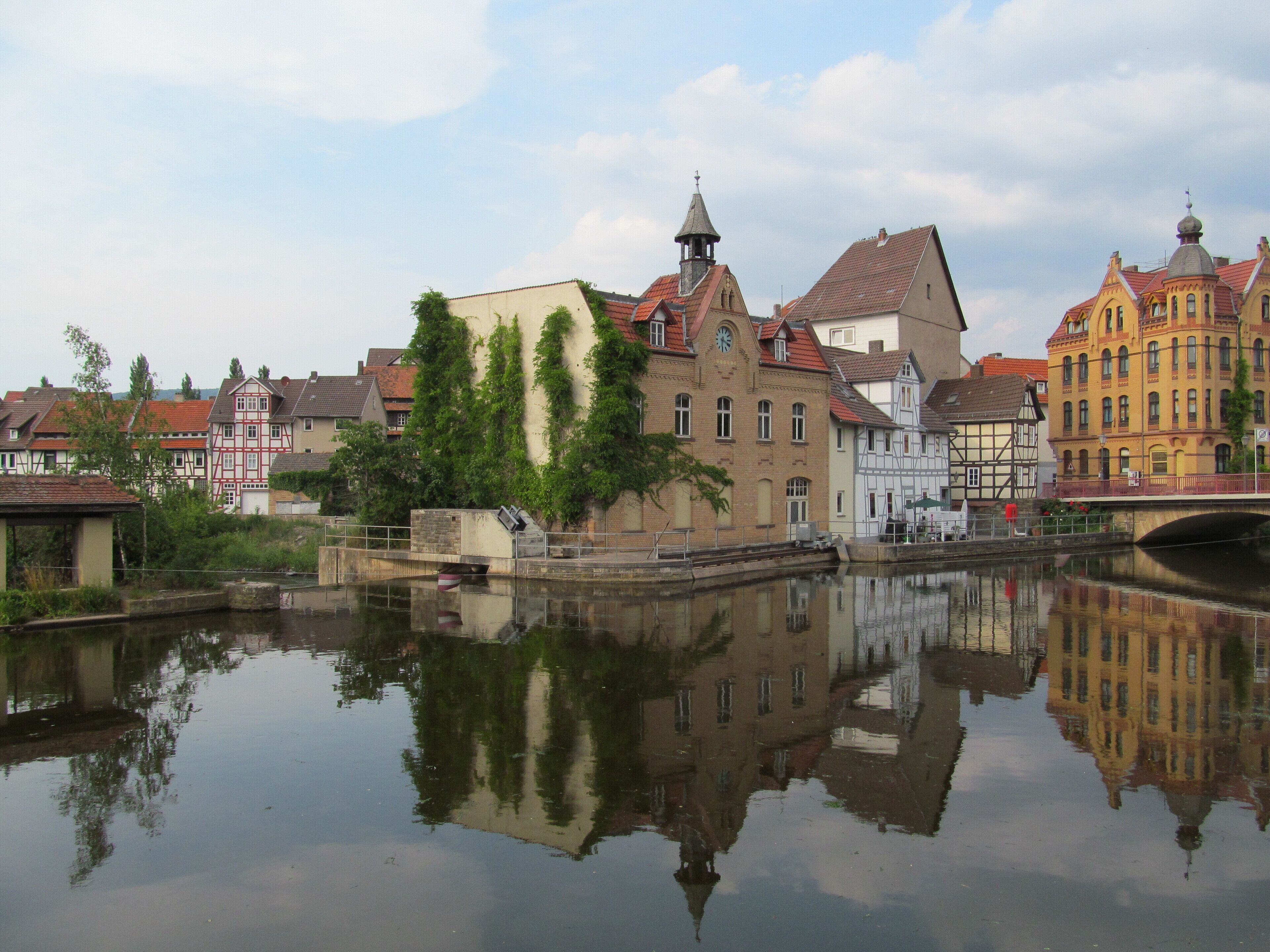 das Maschinenhaus am Wehr der Werra in Eschwege