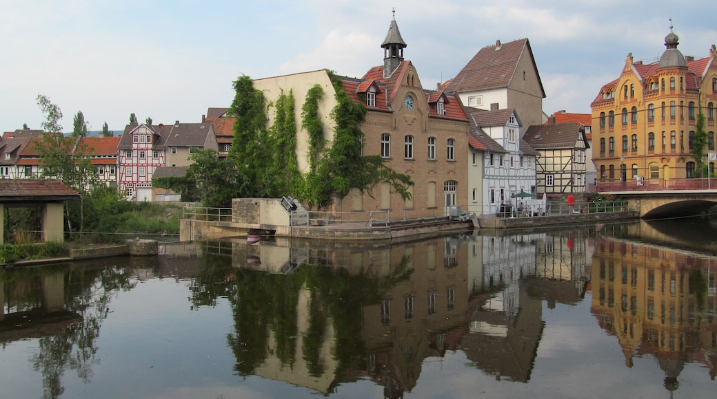 das Maschinenhaus am Wehr der Werra in Eschwege