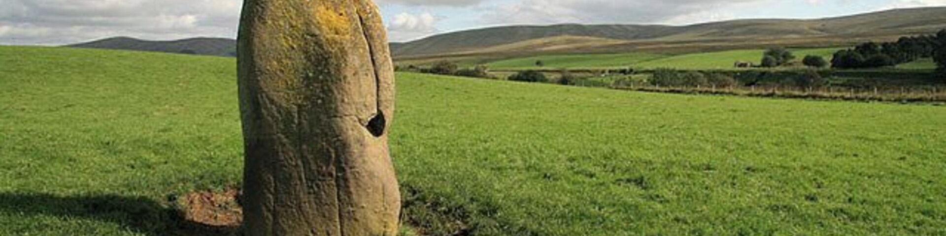 A standing stone at Lightshaw In a pasture field to the southeast of Lightshaw Farm.