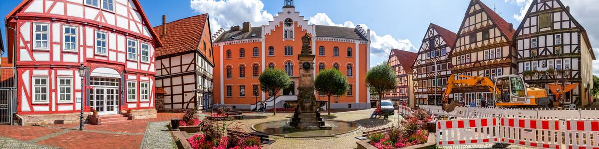 Marktplatz, Hofgeismar, Hessen, Deutschland