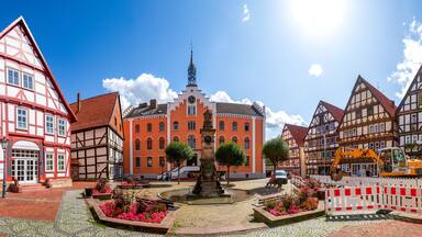 Marktplatz, Hofgeismar, Hessen, Deutschland